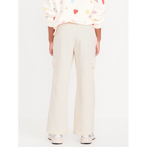 올드네이비 High-Waisted Wide-Leg Fleece Cargo Pants for Girls