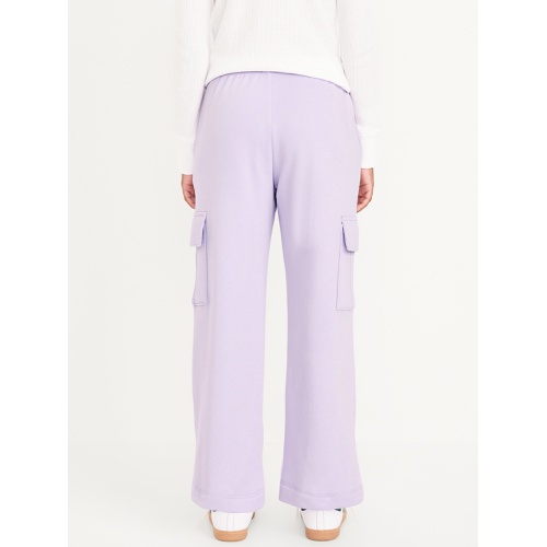 올드네이비 High-Waisted Wide-Leg Fleece Cargo Pants for Girls