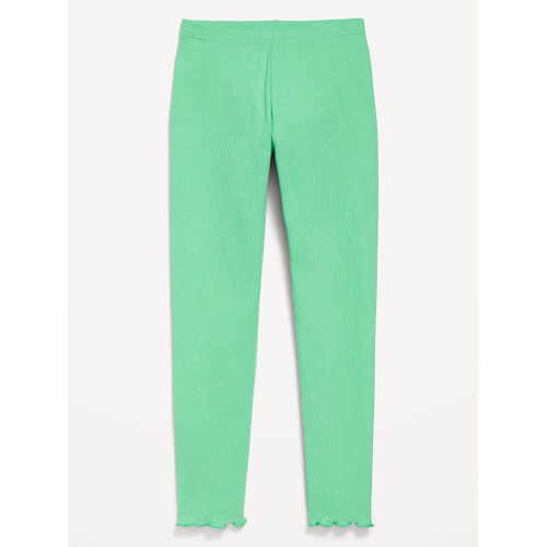 올드네이비 High-Waisted Lettuce Edge Rib-Knit Leggings for Girls