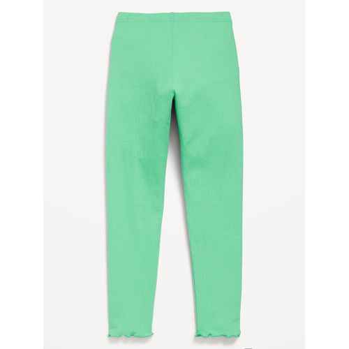 올드네이비 High-Waisted Lettuce Edge Rib-Knit Leggings for Girls