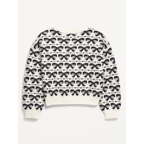 올드네이비 SoSoft Long-Sleeve Printed Sweater for Girls