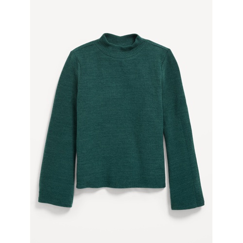 올드네이비 Cozy Mock-Neck Bell-Sleeve Ribbed Top for Girls