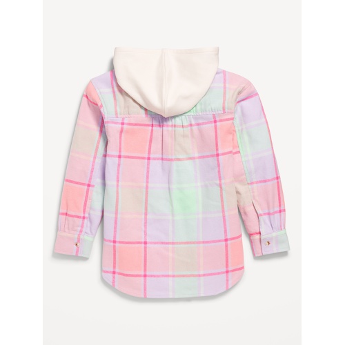 올드네이비 Long-Sleeve Hooded Flannel Shirt for Girls