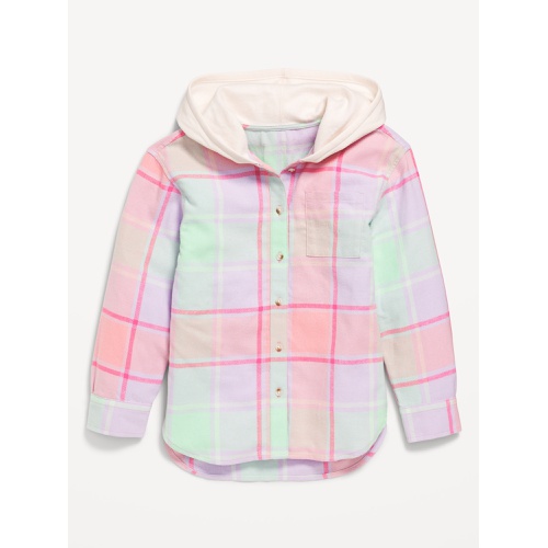 올드네이비 Long-Sleeve Hooded Flannel Shirt for Girls