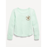 Long-Sleeve Logo-Graphic Thermal-Knit T-Shirt for Girls