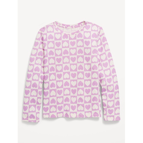 올드네이비 Printed Softest Long-Sleeve T-Shirt for Girls