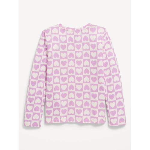 올드네이비 Printed Softest Long-Sleeve T-Shirt for Girls