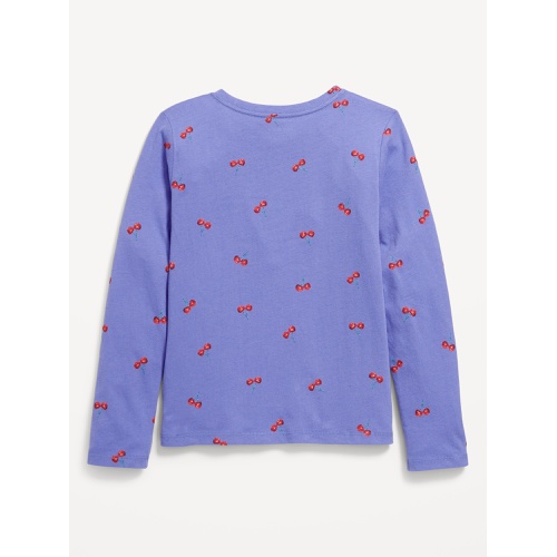 올드네이비 Printed Softest Long-Sleeve T-Shirt for Girls