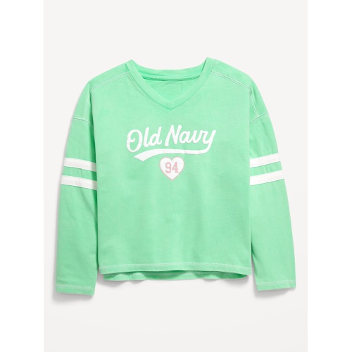 올드네이비 Long-Sleeve Logo-Graphic T-Shirt for Girls