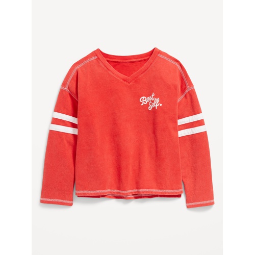 올드네이비 Loose Long-Sleeve Graphic Top for Girls