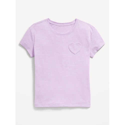 올드네이비 Softest Short-Sleeve Heart-Pocket T-Shirt for Girls Hot Deal