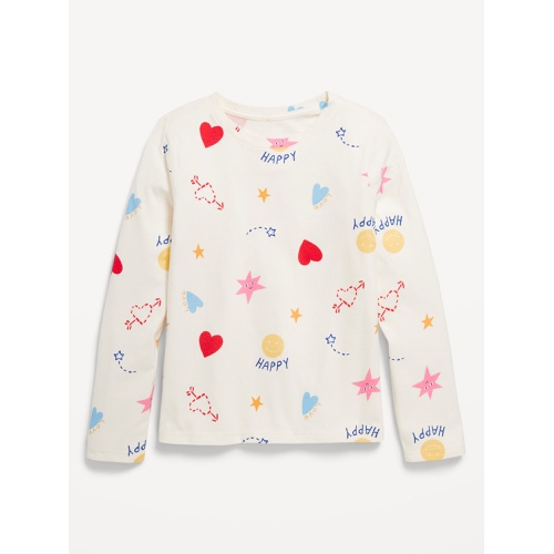 올드네이비 Printed Softest Long-Sleeve T-Shirt for Girls