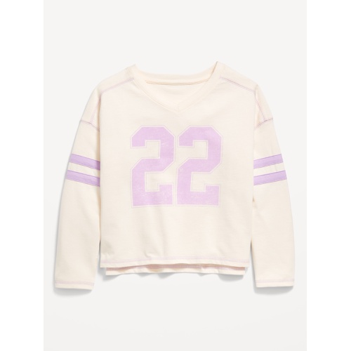 올드네이비 Loose Long-Sleeve Graphic Top for Girls