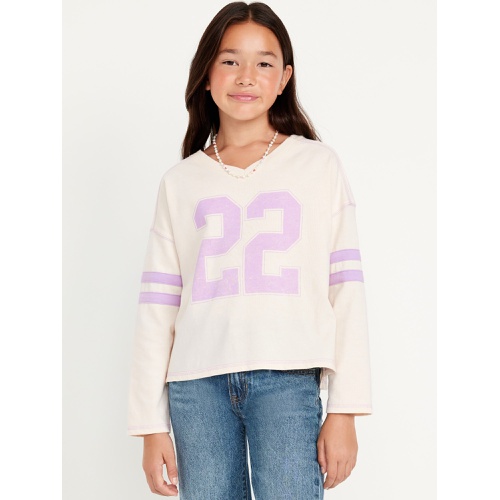 올드네이비 Loose Long-Sleeve Graphic Top for Girls