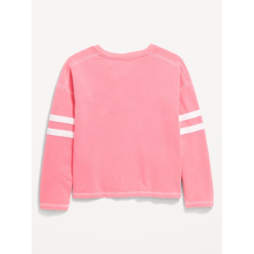 올드네이비 Loose Long-Sleeve Graphic Top for Girls