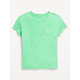 Softest Short-Sleeve Heart-Pocket T-Shirt for Girls Hot Deal