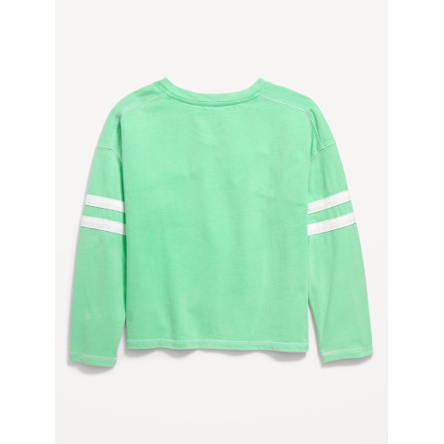 올드네이비 Loose Long-Sleeve Graphic Top for Girls