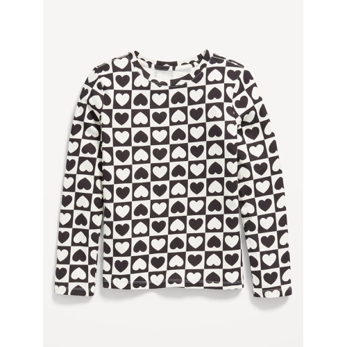 올드네이비 Printed Softest Long-Sleeve T-Shirt for Girls