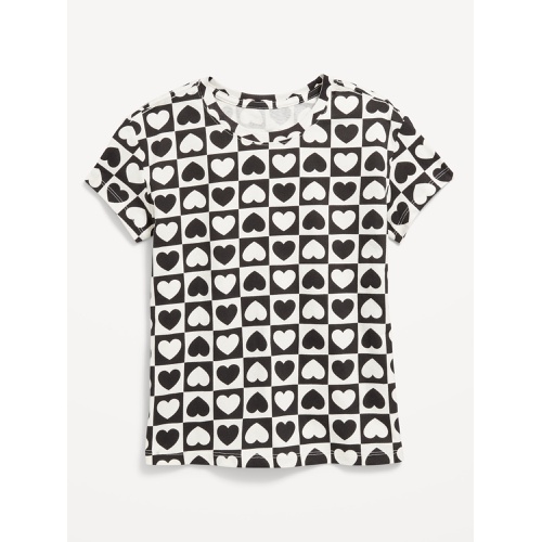 올드네이비 Printed Softest Short-Sleeve T-Shirt for Girls Hot Deal