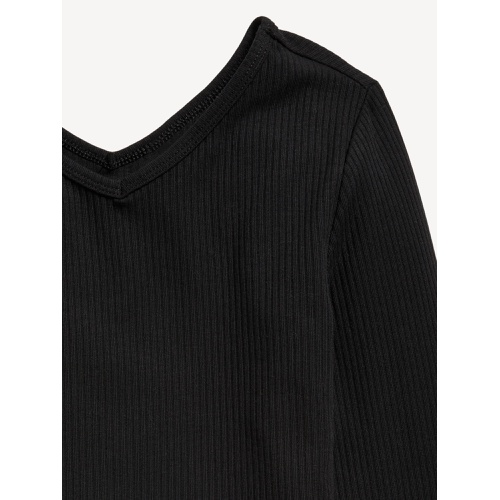 올드네이비 Long-Sleeve Ribbed V-Neck Top for Girls