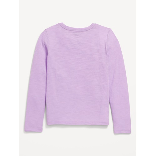 올드네이비 Softest Long-Sleeve Heart-Pocket T-Shirt for Girls