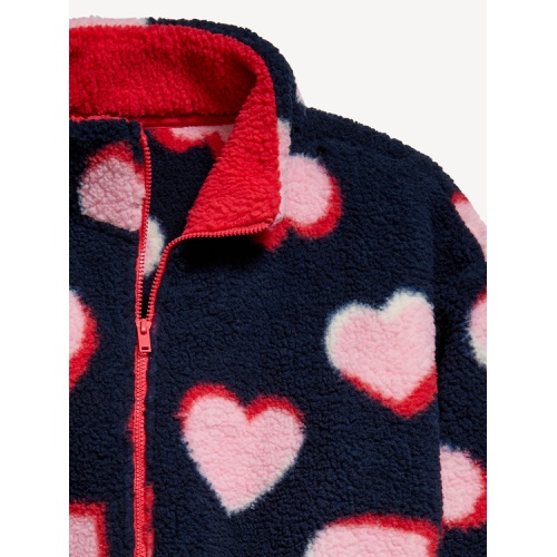 올드네이비 Printed Mock-Neck Sherpa Full-Zip Jacket for Girls