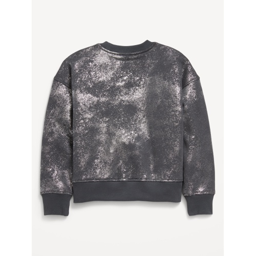 올드네이비 Vintage Oversized Crew-Neck Graphic Sweatshirt for Girls