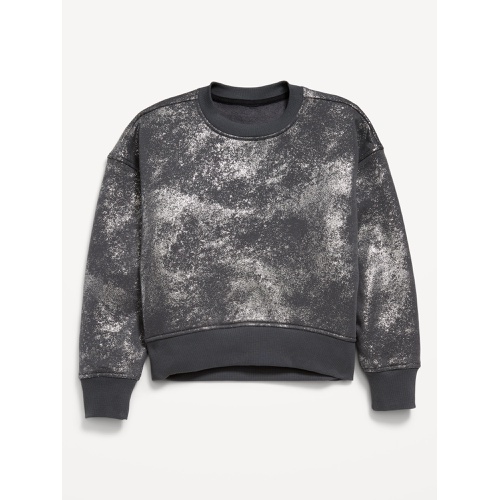 올드네이비 Vintage Oversized Crew-Neck Graphic Sweatshirt for Girls