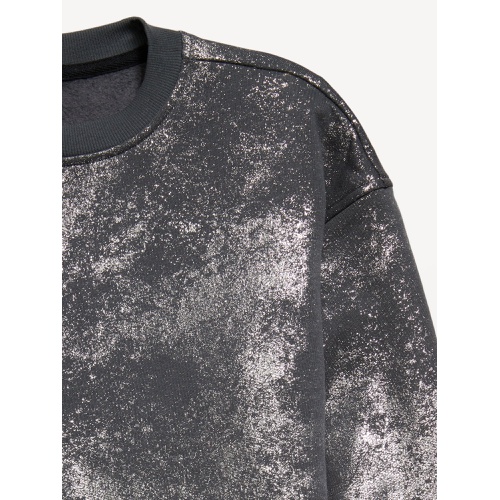 올드네이비 Vintage Oversized Crew-Neck Graphic Sweatshirt for Girls