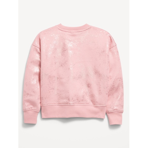 올드네이비 Vintage Oversized Crew-Neck Graphic Sweatshirt for Girls