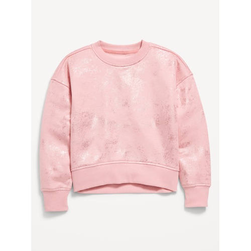 올드네이비 Vintage Oversized Crew-Neck Graphic Sweatshirt for Girls