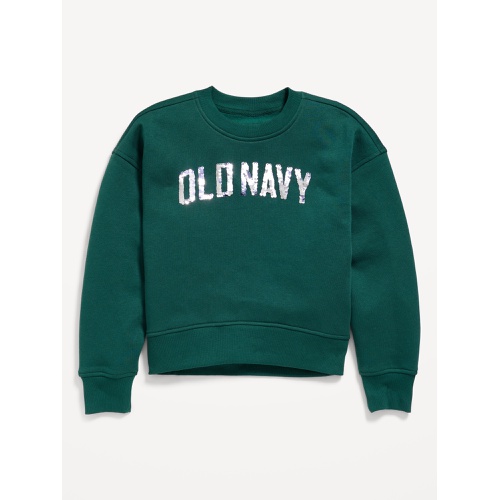 올드네이비 Vintage Oversized Logo-Graphic Sweatshirt for Girls