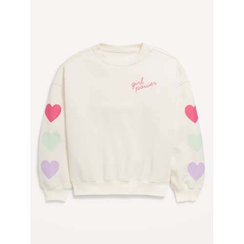 올드네이비 Oversized Long-Sleeve Graphic Sweatshirt for Girls