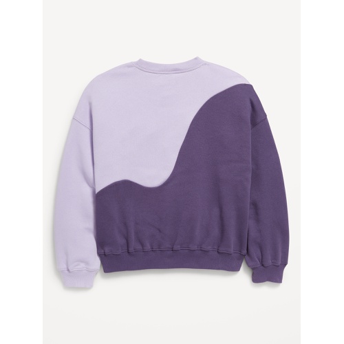 올드네이비 Oversized Long-Sleeve Color-Block Sweatshirt for Girls