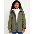 Cozy Water-Resistant Hooded Parka Coat for Girls