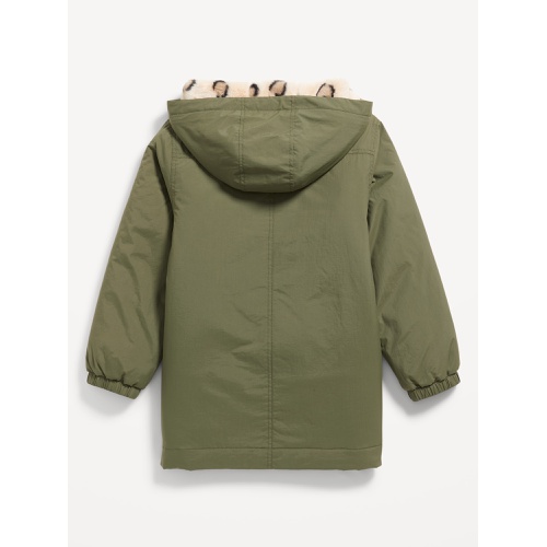 올드네이비 Cozy Water-Resistant Hooded Parka Coat for Girls