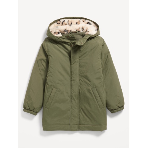 올드네이비 Cozy Water-Resistant Hooded Parka Coat for Girls