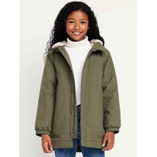 올드네이비 Cozy Water-Resistant Hooded Parka Coat for Girls