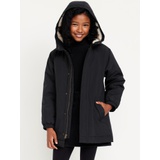 Cozy Water-Resistant Hooded Parka Coat for Girls