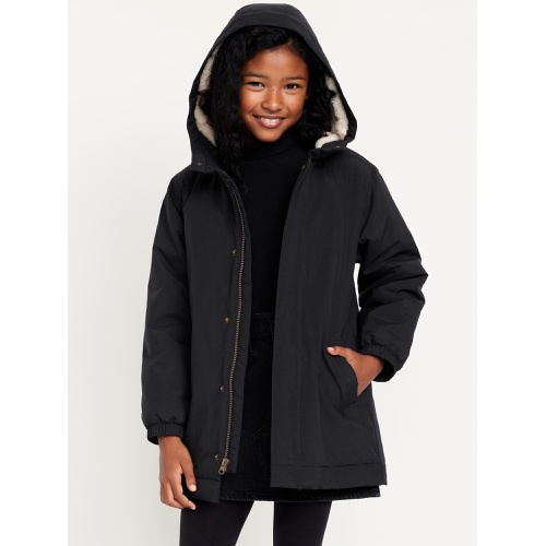 올드네이비 Cozy Water-Resistant Hooded Parka Coat for Girls