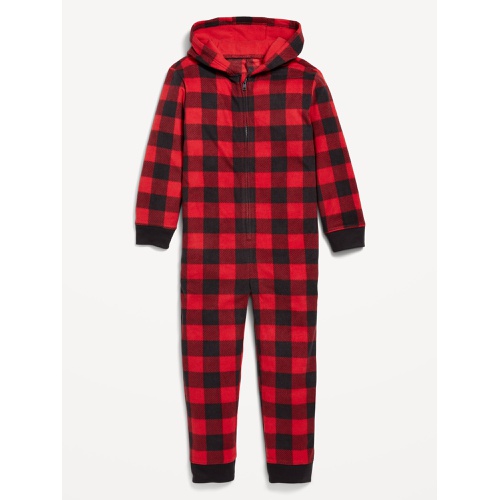 올드네이비 Printed Gender-Neutral Microfleece Hooded One-Piece Pajamas for Kids