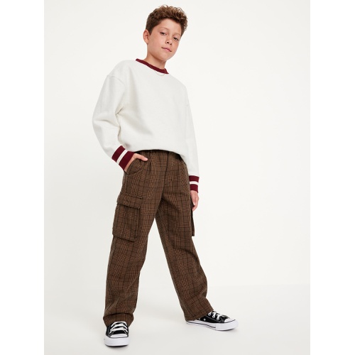 올드네이비 Baggy Plaid Cargo Pants for Boys Hot Deal