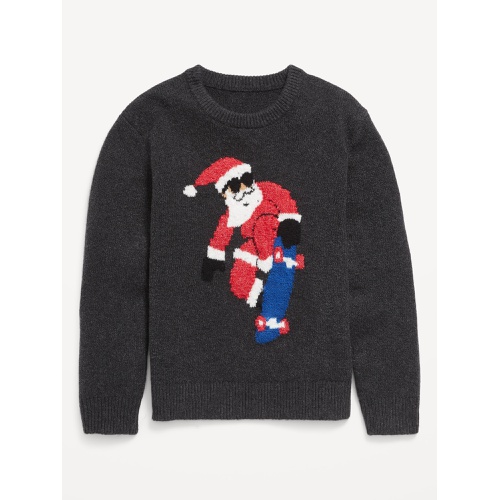 올드네이비 SoSoft Crew-Neck Printed Sweater for Boys Hot Deal