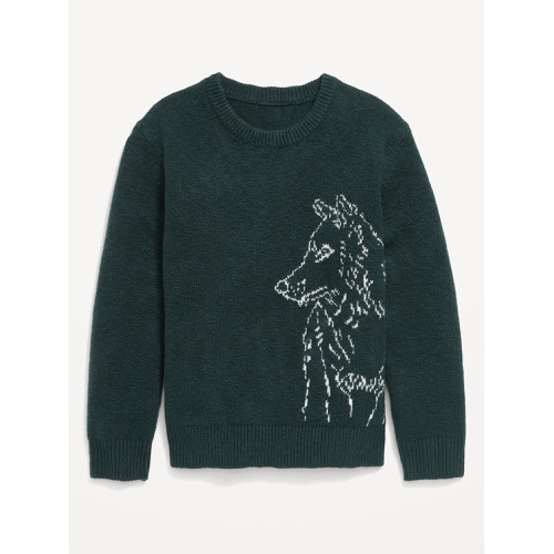 올드네이비 SoSoft Crew-Neck Printed Sweater for Boys Hot Deal