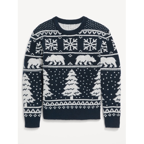 올드네이비 SoSoft Crew-Neck Printed Sweater for Boys Hot Deal