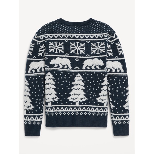 올드네이비 SoSoft Crew-Neck Printed Sweater for Boys Hot Deal