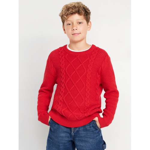 올드네이비 Crew-Neck Cable-Knit Sweater for Boys Hot Deal