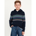 Fair Isle Pullover Hoodie for Boys