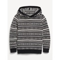 Fair Isle Pullover Hoodie for Boys