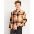 Soft-Brushed Flannel Pocket Shirt for Boys